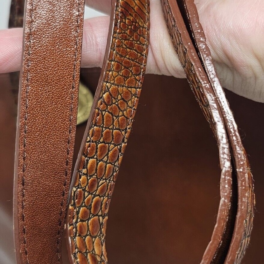 Brahmin Vintage Leather Tuscan Pecan Tote Bag - Picture 9 of 14